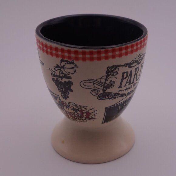 Paris depuis 1889 Au Menu ou A la Carte Tour Eiffel Ceramic Egg Cup - Picture 6 of 10